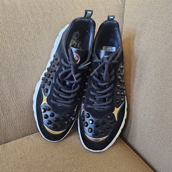 John Richmond Studded Chunky Leather Sneakers Size 10 US, EU 43 Men's NWOT - Picture 6 of 13